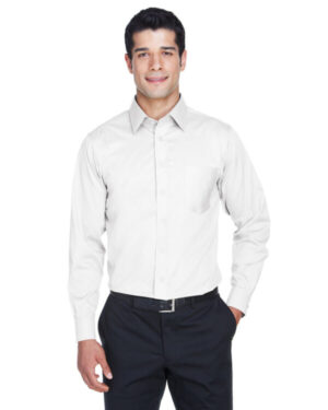 WHITE DG530 men's crown wovencollection solid stretch twill