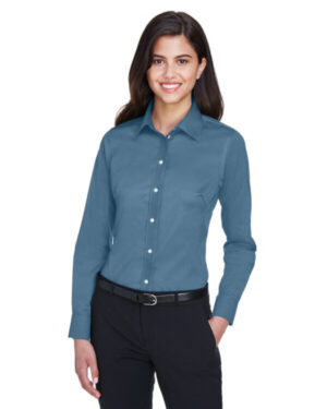 SLATE BLUE DG530W ladies' crown woven collection solid stretch twill