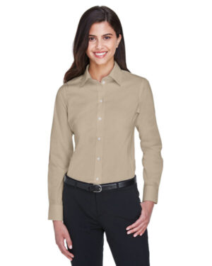 STONE DG530W ladies' crown woven collection solid stretch twill