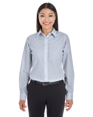 DG534W ladies' crown woven collection striped shirt