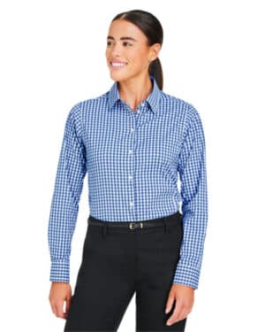 DG536W crownlux performance ladies' gingham shirt