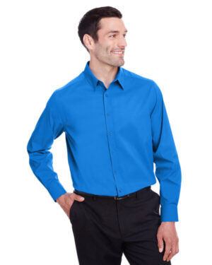 FRENCH BLUE Devon & jones DG542 men's crownlux performance stretch shirt