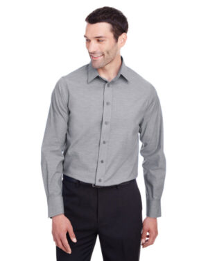 GRAPHITE DG562 men's crown collection stretch pinpoint chambray shirt