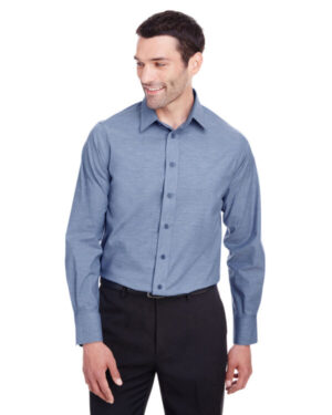 DG562 men's crown collection stretch pinpoint chambray shirt