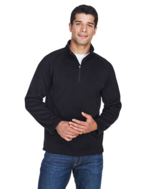 BLACK Devon & jones DG792 adult bristol sweater fleece quarter-zip