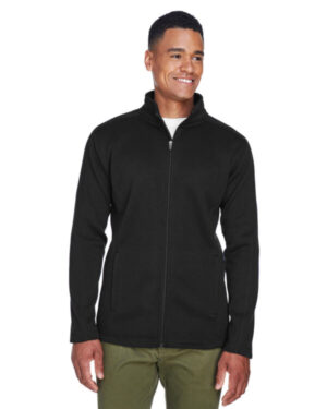 BLACK DG793 men's bristol full-zip sweater fleece jacket