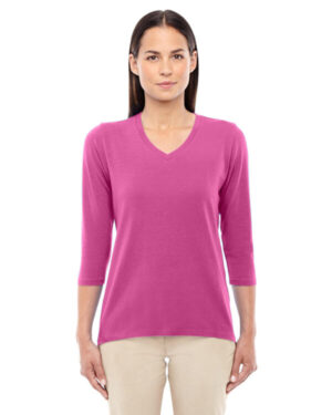 CHARITY PINK DP184W ladies' perfect fit bracelet-length v-neck top
