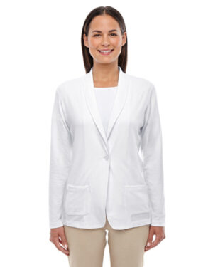 WHITE Devon & jones DP462W ladies' perfect fit shawl collar cardigan