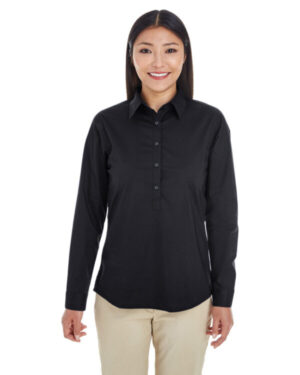 BLACK DP610W ladies' perfect fit half-placket tunic top