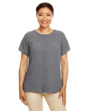 GRAPHITE DP612W ladies' perfect fit short-sleeve crepe blouse