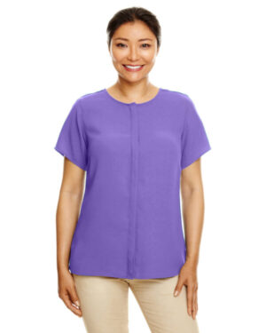 DP612W ladies' perfect fit short-sleeve crepe blouse