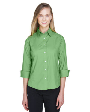 LIME DP625W ladies' perfect fit 3/4-sleeve stretch poplin blouse