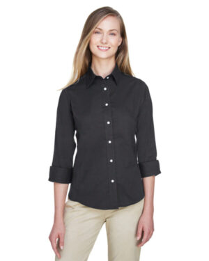 BLACK DP625W ladies' perfect fit 3/4-sleeve stretch poplin blouse