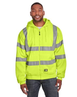 HVF021 men's berne hi-vis class 3 lined hooded sweatshirt