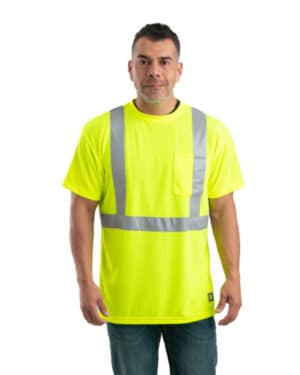 HVK012 men's hi-vis class 2 performance pocket t-shirt