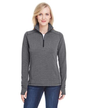 J america JA8433 ladies' omega stretch quarter-zip