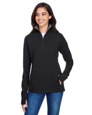 BLACK J america JA8433 ladies' omega stretch quarter-zip