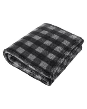 BLK/ CHAR BUFLO J america JA8449 adult epic sherpa pillow blanket