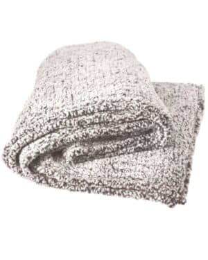 OATMEAL HEATHER J america JA8449 adult epic sherpa pillow blanket