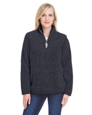 BLACK J america JA8451 ladies' epic sherpa quarter-zip