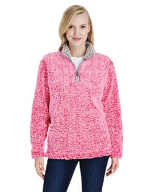 J america JA8451 ladies' epic sherpa quarter-zip