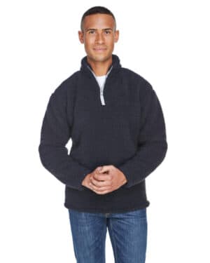 BLACK J america JA8454 adult epic sherpa quarter-zip