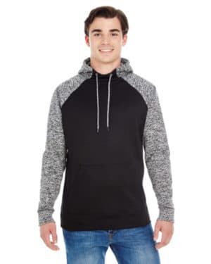 JA8612 adult colorblock cosmic pullover hooded sweatshirt