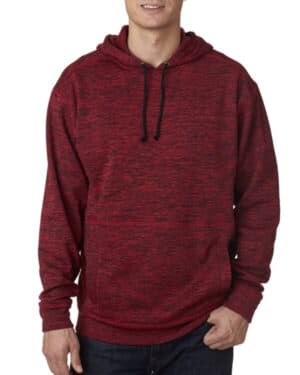 RED FLECK J america JA8613 adult cosmic poly fleece hooded sweatshirt