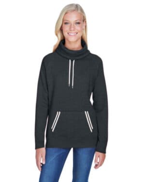 BLACK J america JA8653 ladies' relay cowl neck