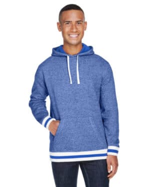 ROYAL PEPPER JA8701 adult peppered fleece lapover hooded sweatshirt