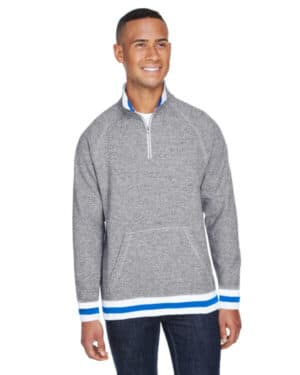 PEPPER ROYAL J america JA8703 adult peppered fleece quarter-zip