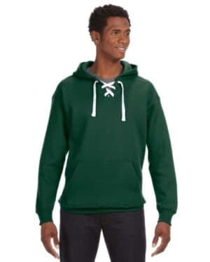 FOREST GREEN J america JA8830 adult sport lace hooded sweatshirt