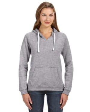 OXFORD JA8836 ladies' sydney brushed v-neck hooded sweatshirt