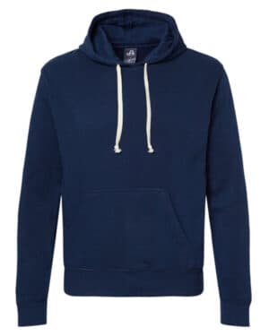 TRUE NAVY SOLD JA8871 adult triblend pullover fleece hooded sweatshirt