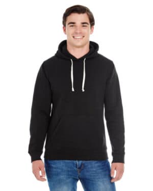 JA8871 adult triblend pullover fleece hooded sweatshirt