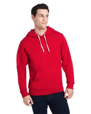 JA8871 adult triblend pullover fleece hooded sweatshirt