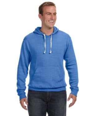 JA8871 adult triblend pullover fleece hooded sweatshirt