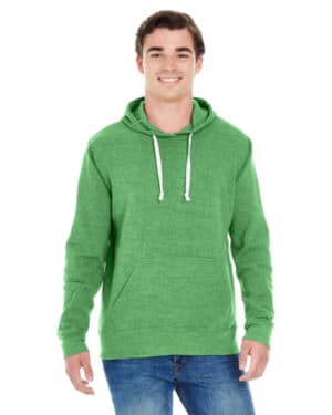 JA8871 adult triblend pullover fleece hooded sweatshirt