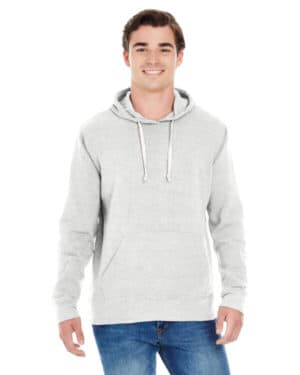 JA8871 adult triblend pullover fleece hooded sweatshirt