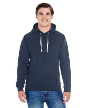 JA8871 adult triblend pullover fleece hooded sweatshirt