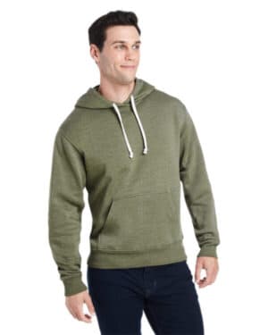 OLIVE TRIBLEND JA8871 adult triblend pullover fleece hooded sweatshirt