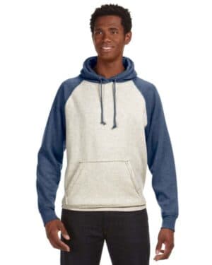 JA8885 adult vintage heather pullover hooded sweatshirt