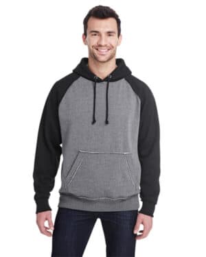 JA8885 adult vintage heather pullover hooded sweatshirt