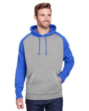 JA8885 adult vintage heather pullover hooded sweatshirt