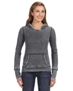 DARK SMOKE JA8912 ladies' zen pullover fleece hooded sweatshirt