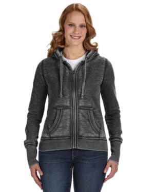 TWISTED BLACK JA8913 ladies' zen full-zip fleece hooded sweatshirt