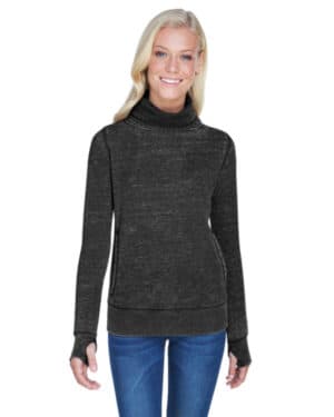 TWISTED BLACK J america JA8930 ladies' zen fleece cowl neck