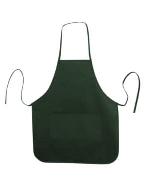 FOREST GREEN LB5505 heather nl2r long round bottom cotton twill apron