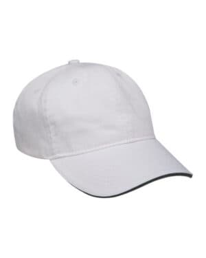 WHITE / BLACK Adams LP107 icon semi-structured sandwich visor