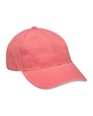 CORAL / WHITE Adams LP107 icon semi-structured sandwich visor